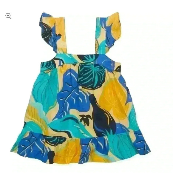 Patagonia Other - NWT PATAGONIA PATALOHA BABY Hawaiian print dress Sz 6 months in blue yellow